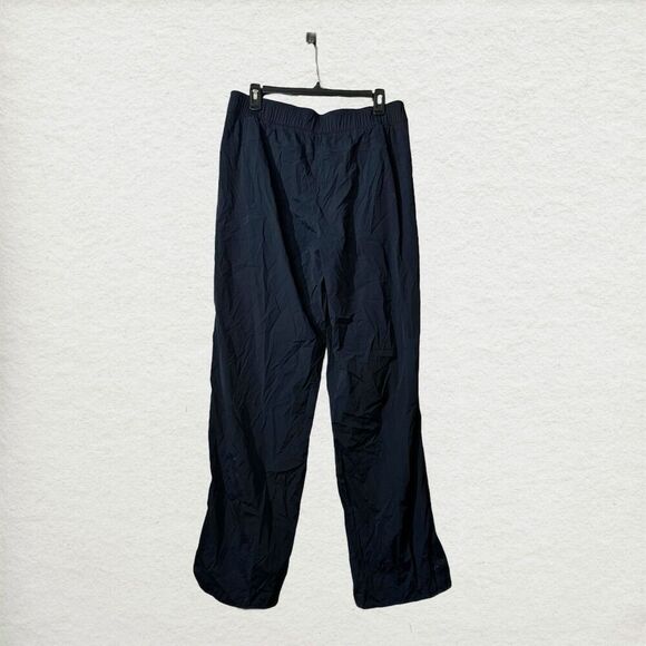 Athleta Navy Nylon Stretch Track Pants M | Zip Pockets Hiking Travel Gorpcore - Picture 4 of 9